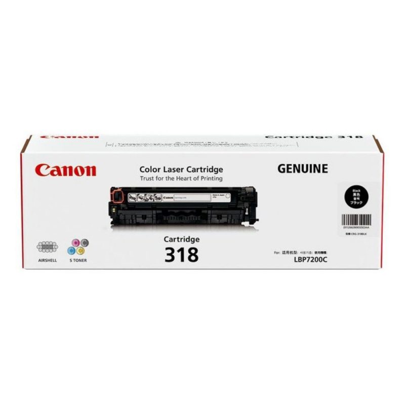 Canon 318 Black Original Laser Toner Cartridge