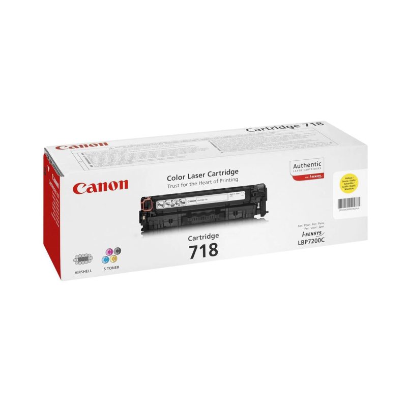 Canon 718 Yellow Original Laser Toner Cartridge