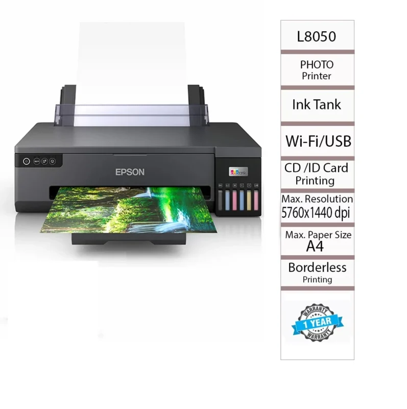 Epson Eco Tank L8050 Ink Tank Photo Printer