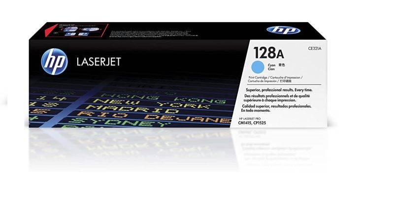 HP 128A Cyan Original LaserJet Toner Cartridge