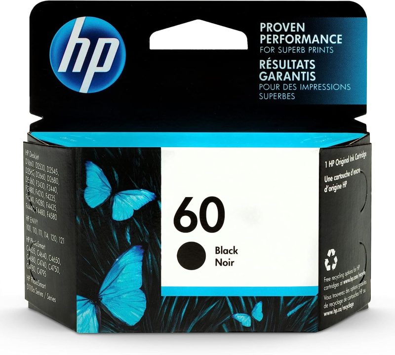 HP 60 Black Ink Original Cartridge