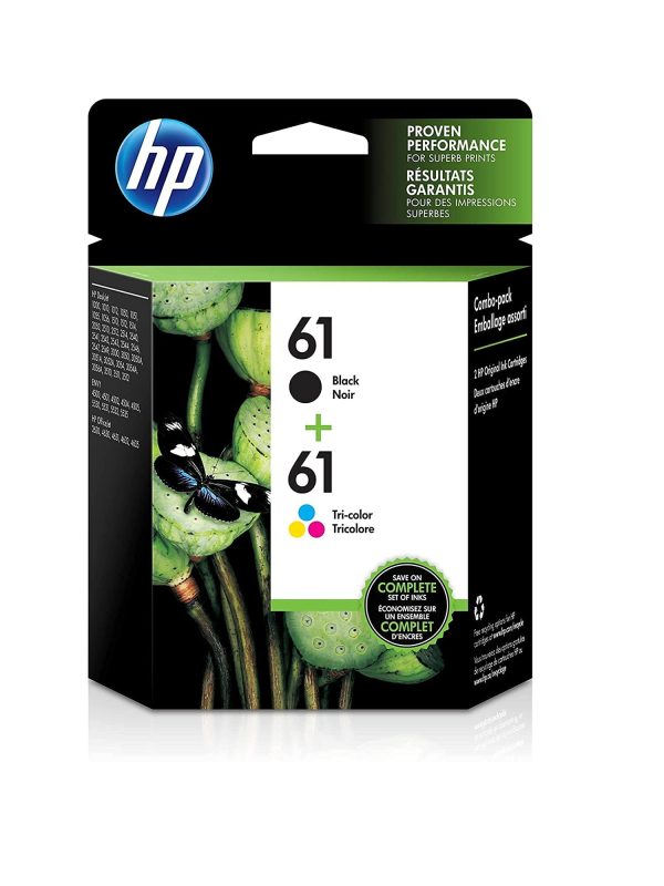 HP 61 Black & Tri-Color Ink Original Combo Pack Cartridge