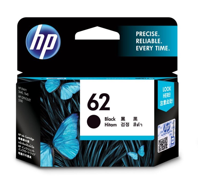 HP 62 Black Ink Original Cartridge