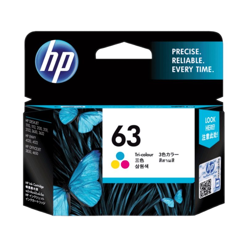 HP 63 Tri-Color Ink Original Cartridge