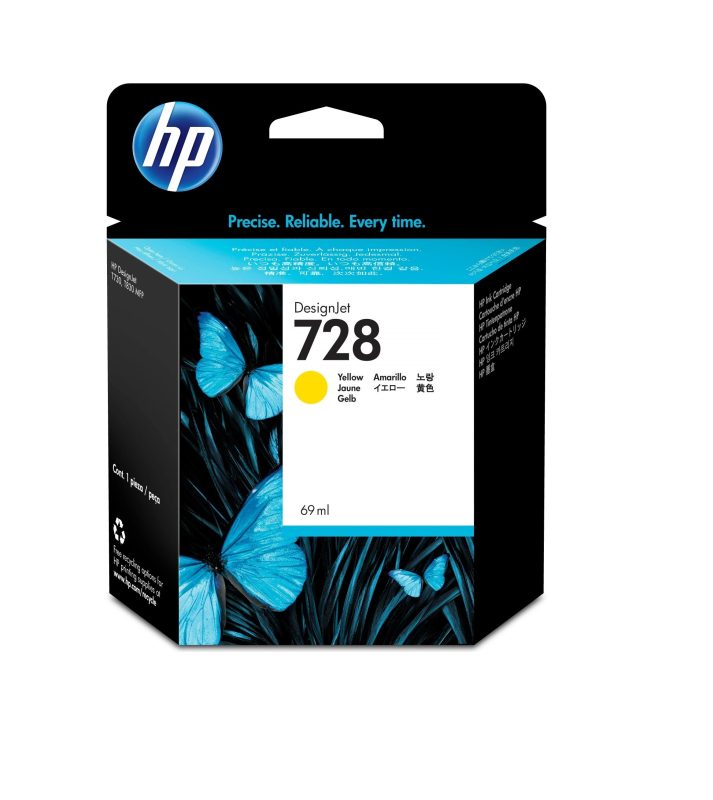 HP 728 Yellow DesignJet Original Ink Cartridge