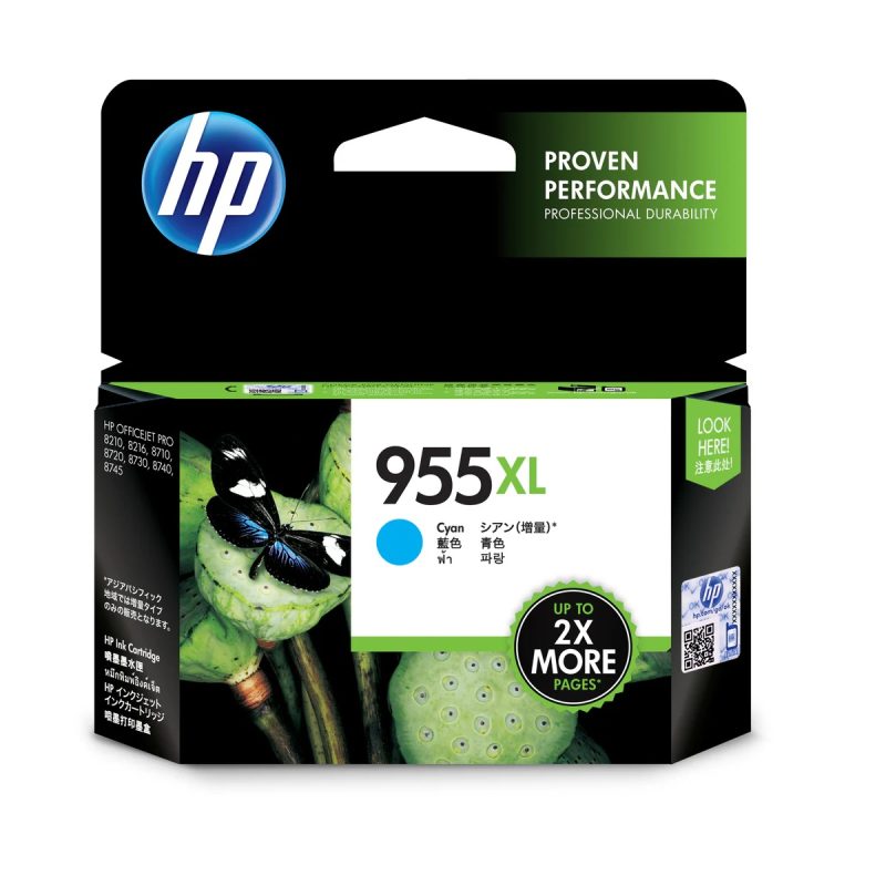 HP 955XL Cyan OfficeJet Original Ink Cartridge