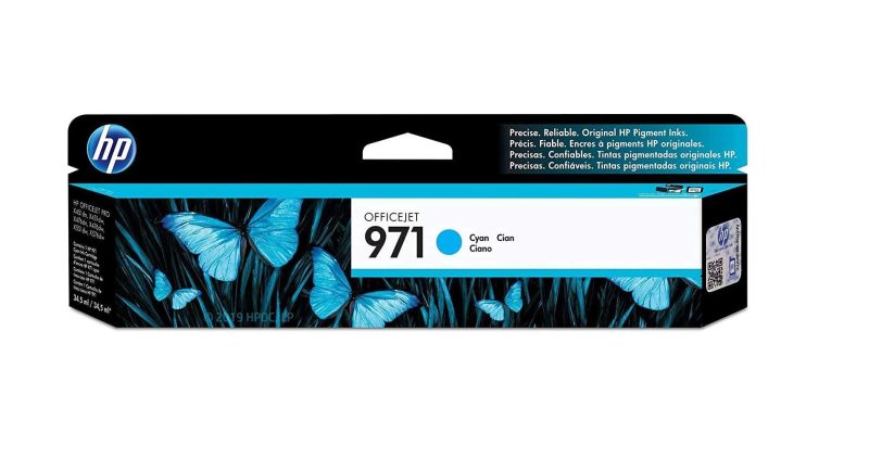 HP 971 Cyan OfficeJet Original Ink Cartridge